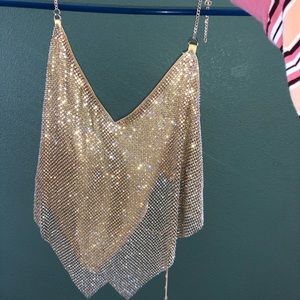 Rhinestone halter top
